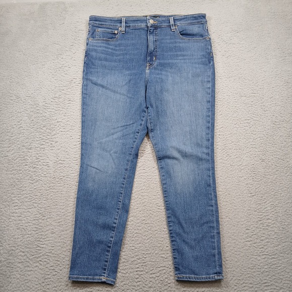 Lauren Ralph Lauren Jeans Women's 16 Blue Stretch Denim Mid Rise - Picture 2 of 11
